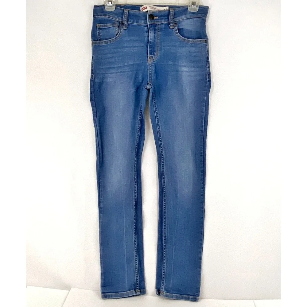 Levi's 510 Performance Stretch Blue Jeans Boys 14 R Medium Wash Skinny Inseam 28